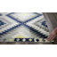 Tapis bleu marine à motif tribal kilim Tonio-36904079
