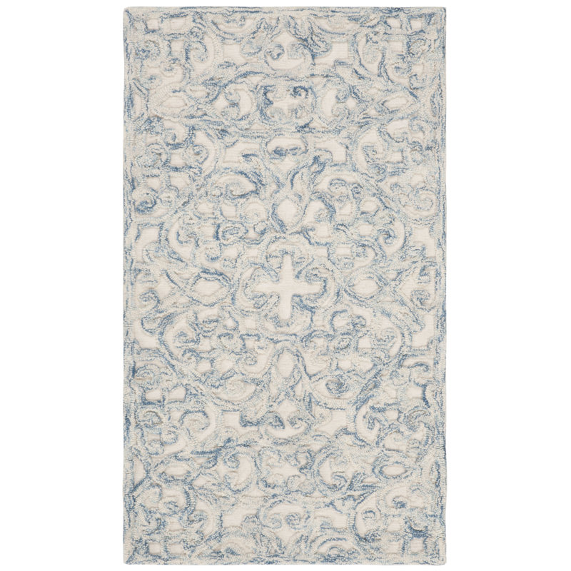 Tapis en laine et en coton tuftÃ©s Ã  la main par Marys Trace, Rectangle 4 pi x 6 pi