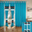 King Size 9-Piece Teal & Black Swirl Pattern Bedding & Curtain Set (King) - Quilted Microfiber Bedspread + Sheer Drapes-121273356