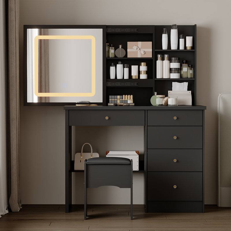 Tackitt Dressing Table, Black