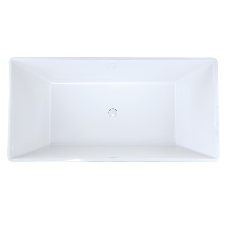 Hyde 68'' L Freestanding Soaking Bathtub, Matte White