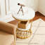 Table de chevet en faux marbre, table de bout