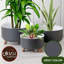 Ensemble de 3 pots à fleurs en plastique pour plantes avec trou de drainage Ginza Maison -115744815