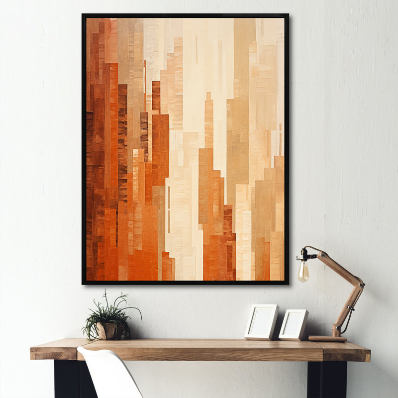 Caramel Colonnes Skycrapers Dream II, Cadre flottant noir, 40" H x 30" W
