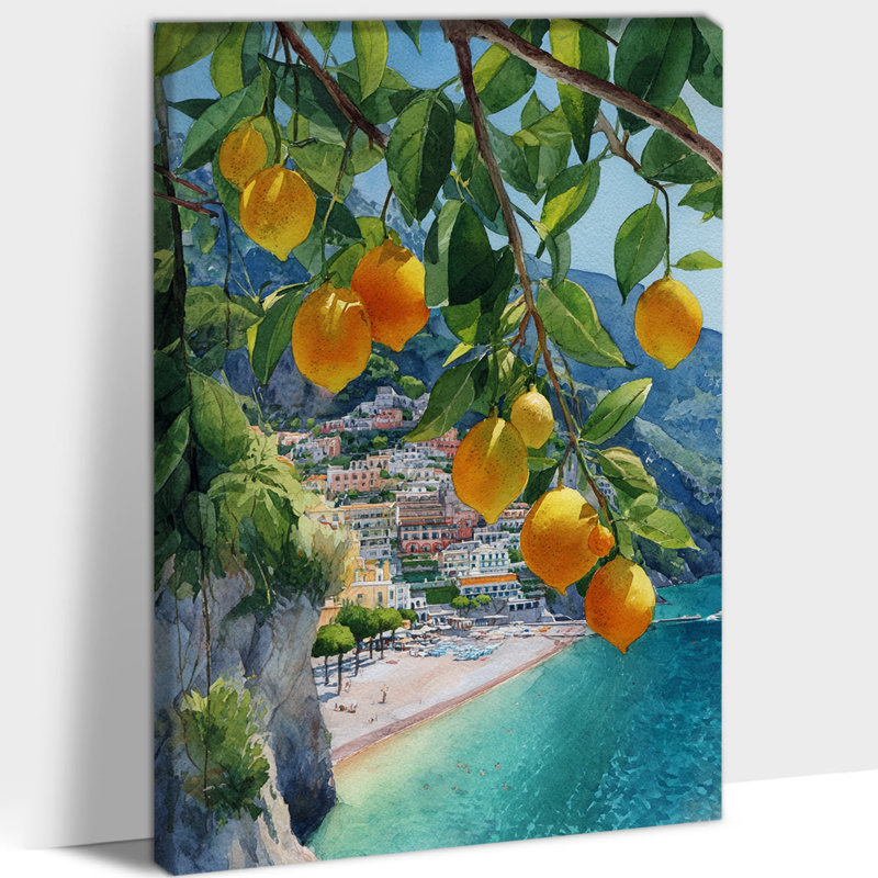 Art mural citron, images de citron pour la cuisine, impressions sur toile pour cuisine italienne, fruits méditerranéen, œuvre d'art pour mur 28 po x 40 po