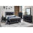 King Panel Bed Black