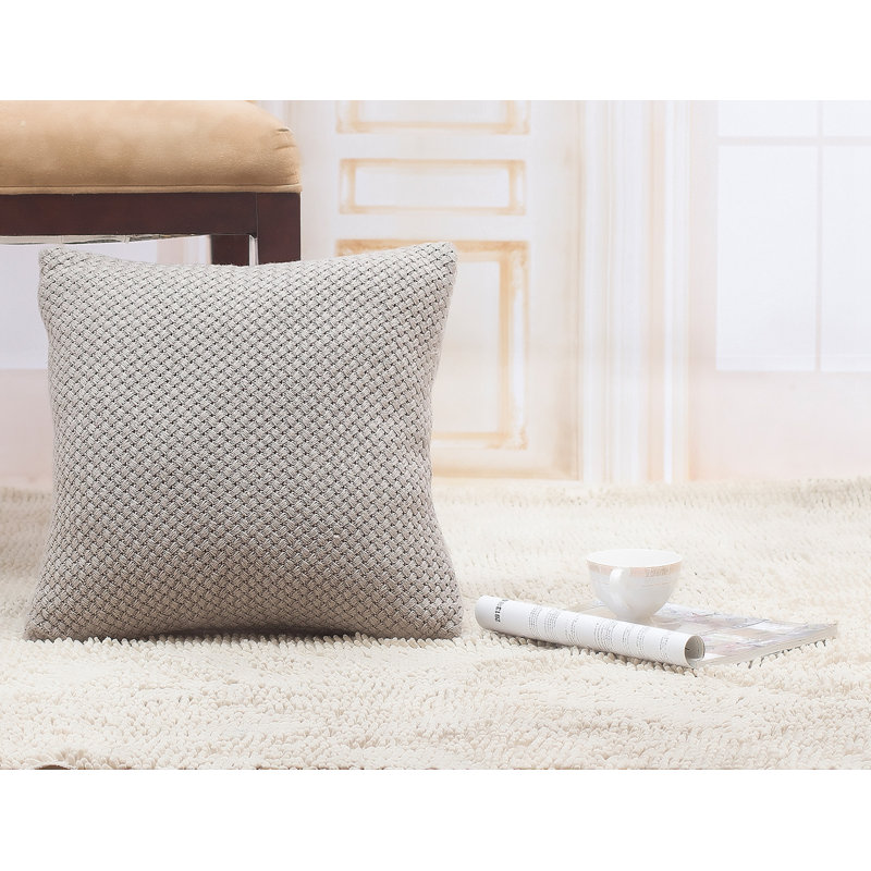 Ellie Reversible Throw Pillow, Grey