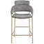 Tabouret de comptoir en velours beige Yara-75000051