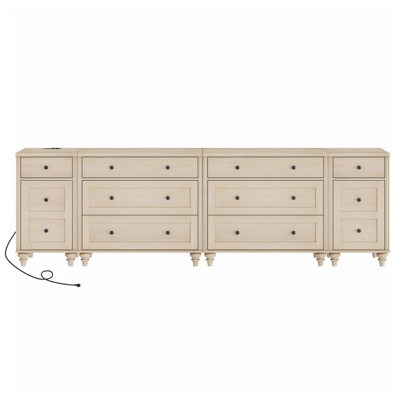 Scarlett 8 - Drawer Dresser, Beige/Beige
