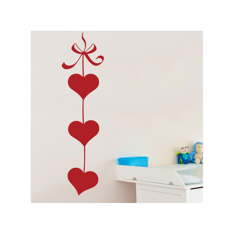 Abstract Non-Wall Damaging Wall Decal, Medium, Dark Red