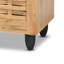 Armoire à chaussures en bois 2 portes Jovia, finition chêne brun, H 25,98 po x l 29,57 po x P 12,6 po