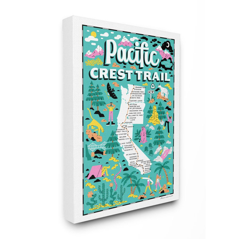 «Pacific Crest Trail», H 20 po x l 16 po, Toile tendue