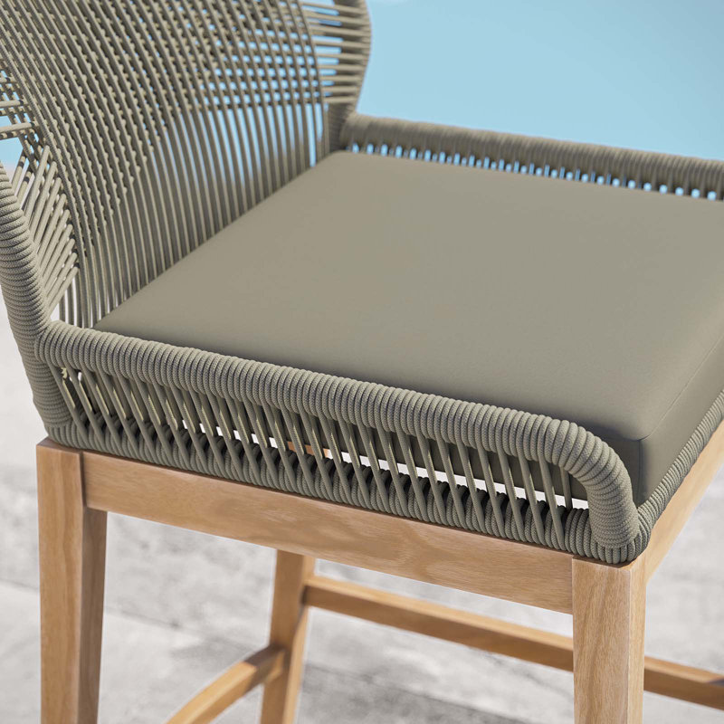 Tabouret de bar Modway Wellspring, Gris clair, Gris clair