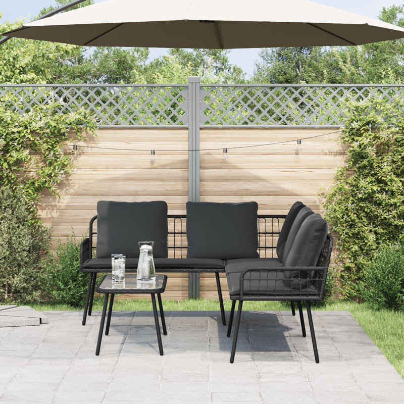 Ensemble de canapé de jardin avec coussin 2 pièces vidaXL