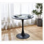 Table de salle à manger ronde, table basse en métal de 31,5 po de diamètre-1428003249