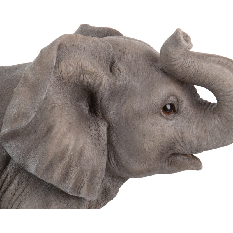 Elephant with Trunk Up Statue