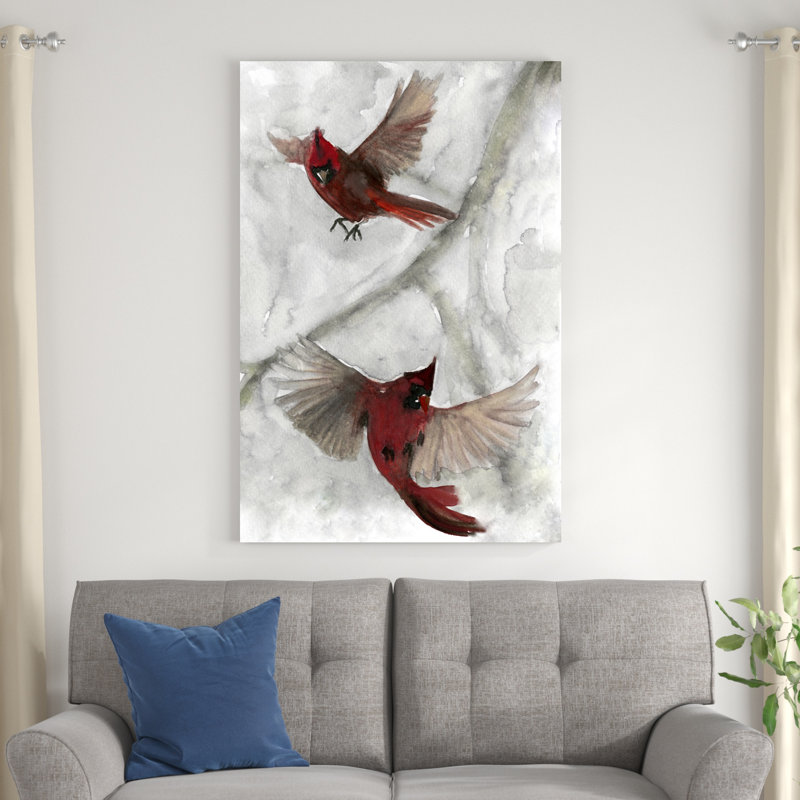 Cardinals I par Stellar Design Studio - peinture sur toile tendue, H 48 po x l 32 po x P 1,25 po
