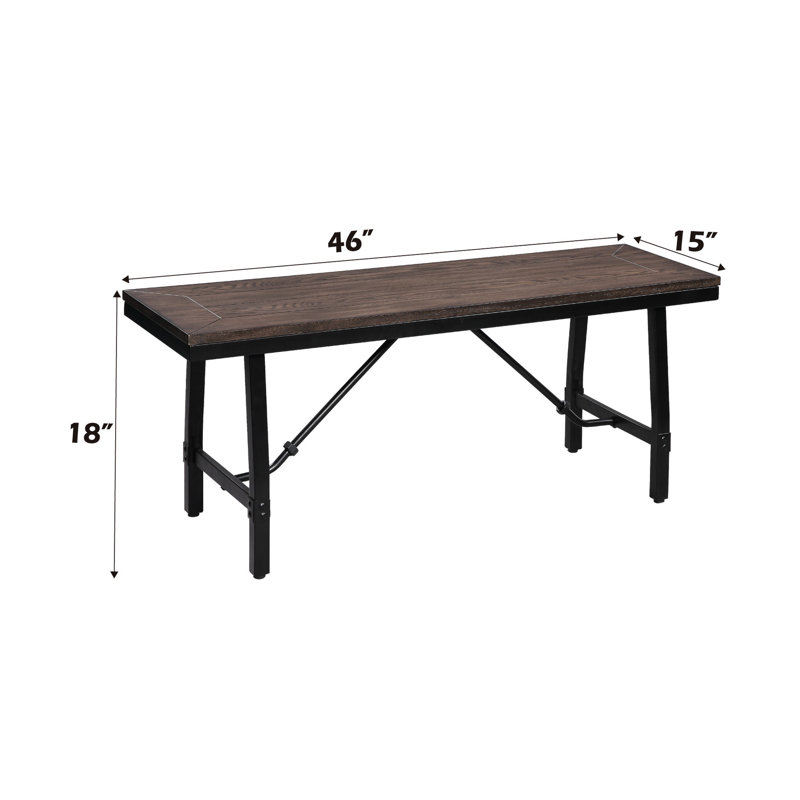 Banc en chêne Mariatu et finition noire