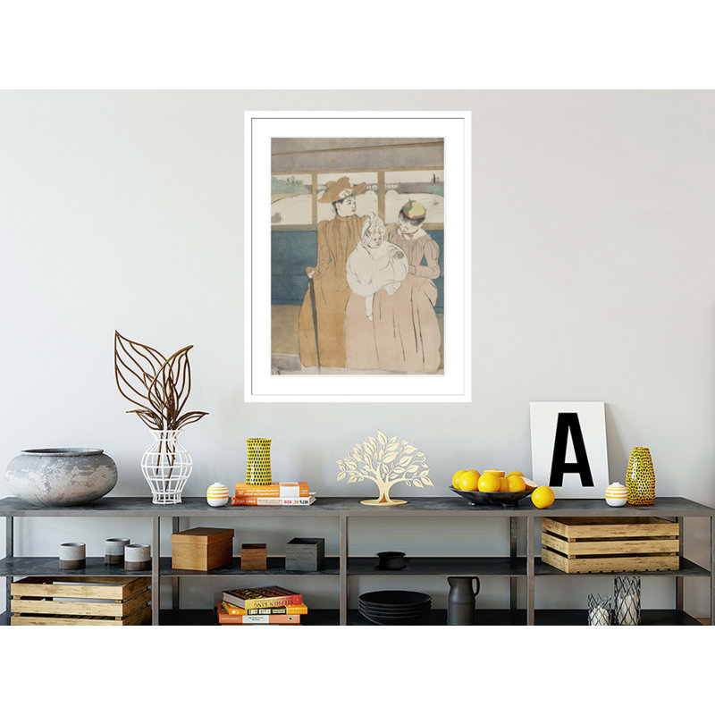 «In the Omnibus» par Mary Cassatt, impression giclée encadrée, H 41,5 po x l 32,31 po