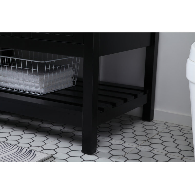 Ensemble de meuble-lavabo double 72 po Krish, Noir