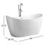 Baignoire de trempage autoportante en acrylique à double fond antidérapant 59 po x 28,75 po Vital-779439553-681106049