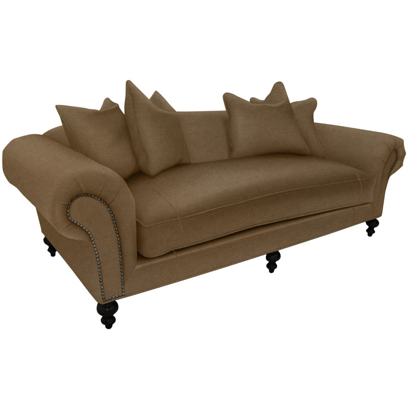 Ranch House Leather Sofa, Coffee Bean, 109-12, Athos Black