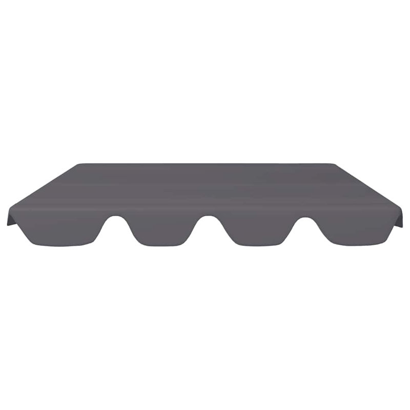 Auvent de remplacement en tissu orange Maylin, L 59,1 po / 51,2 po x P 41,3 po / 27,3 po, Anthracite