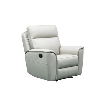 Modena 40" Top Grain Italian Leather Manual Recliner Chair, Manual Recliner Living room Chair, Lounge Recliner Chair by Hokku Designs