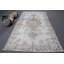 Grand tapis turc rétro beige pour décoration de plancher de style oriental antique
