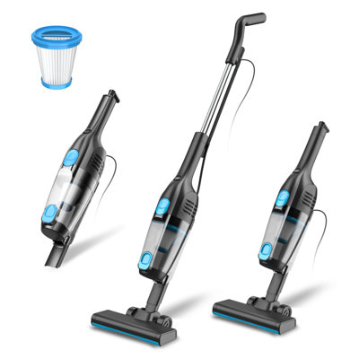INSE Corded Stick Vacuum Cleaner With 17Ft Cord, 18Kpa Powerful Suction , Blue + Black,2.4IB, For Hard Floor Pet Hair