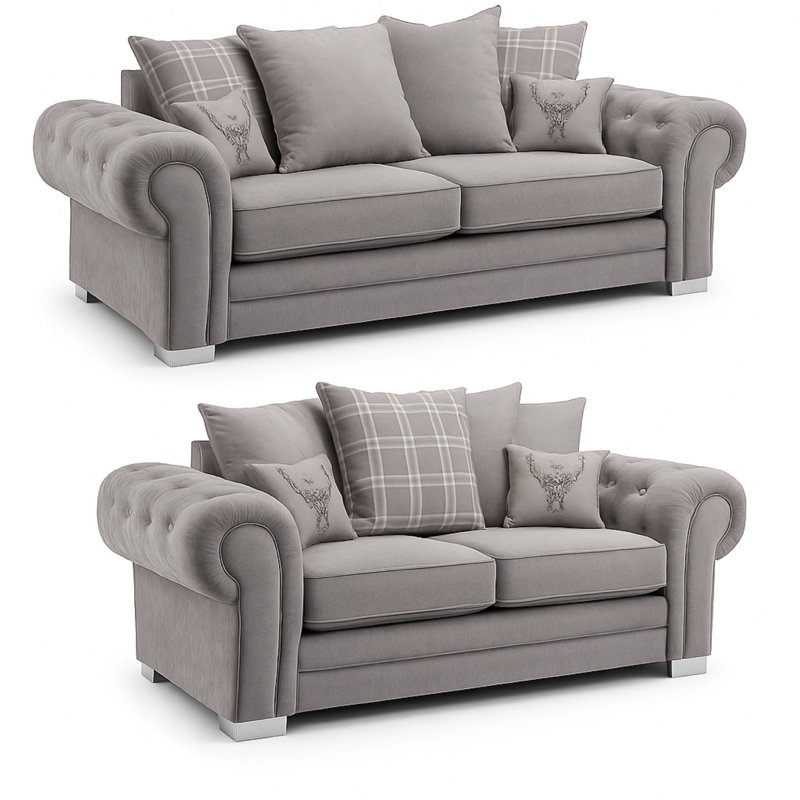 2 - Piece Living Room Set, Grey