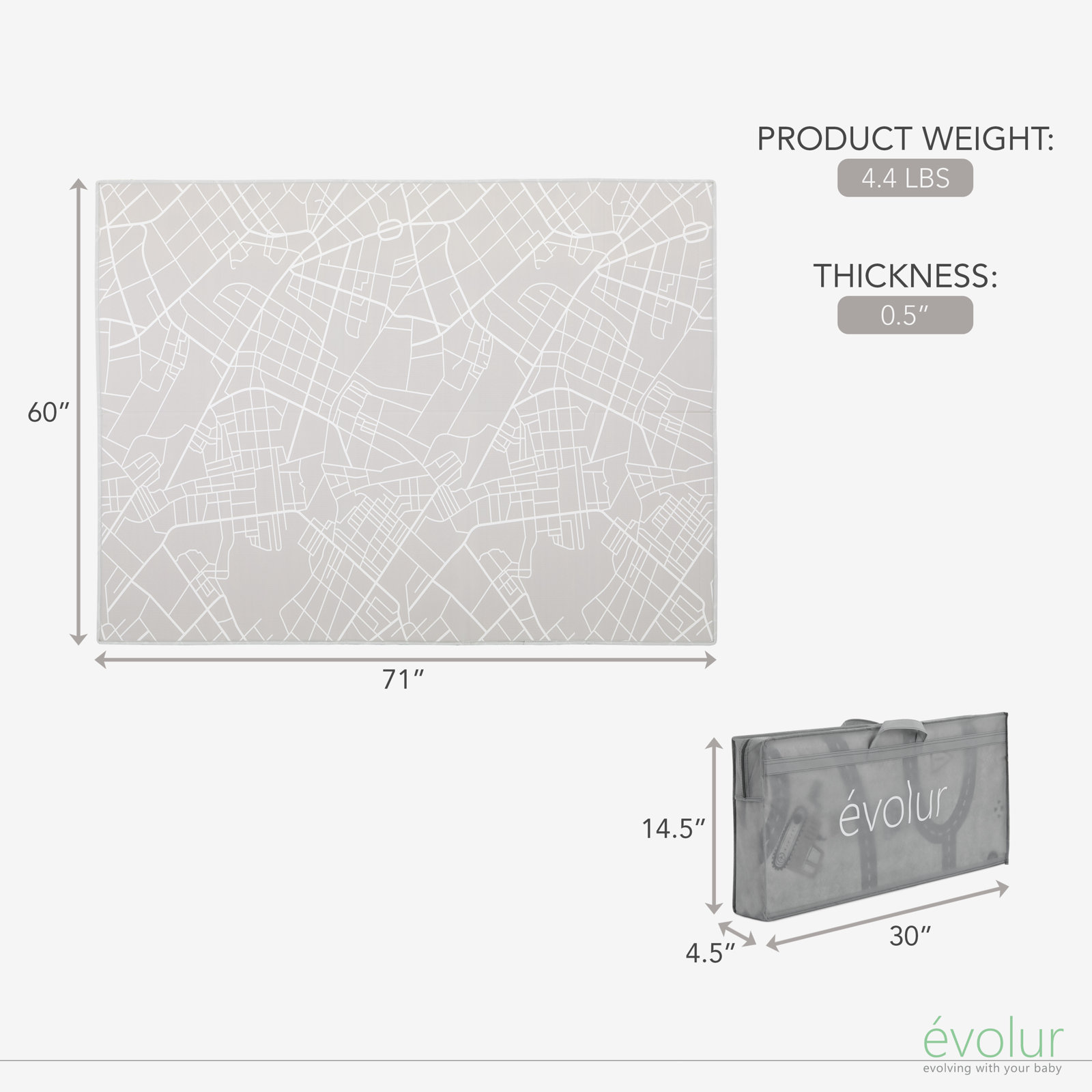 Evolur Waterproof Foam Playmat