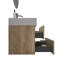 Meuble-lavabo en chêne brut 30 avec lavabo à surface solide en bois d'ingénierie blanc et tiroirs souples, salle de bain murale flottante-134281420-134281421-134281422