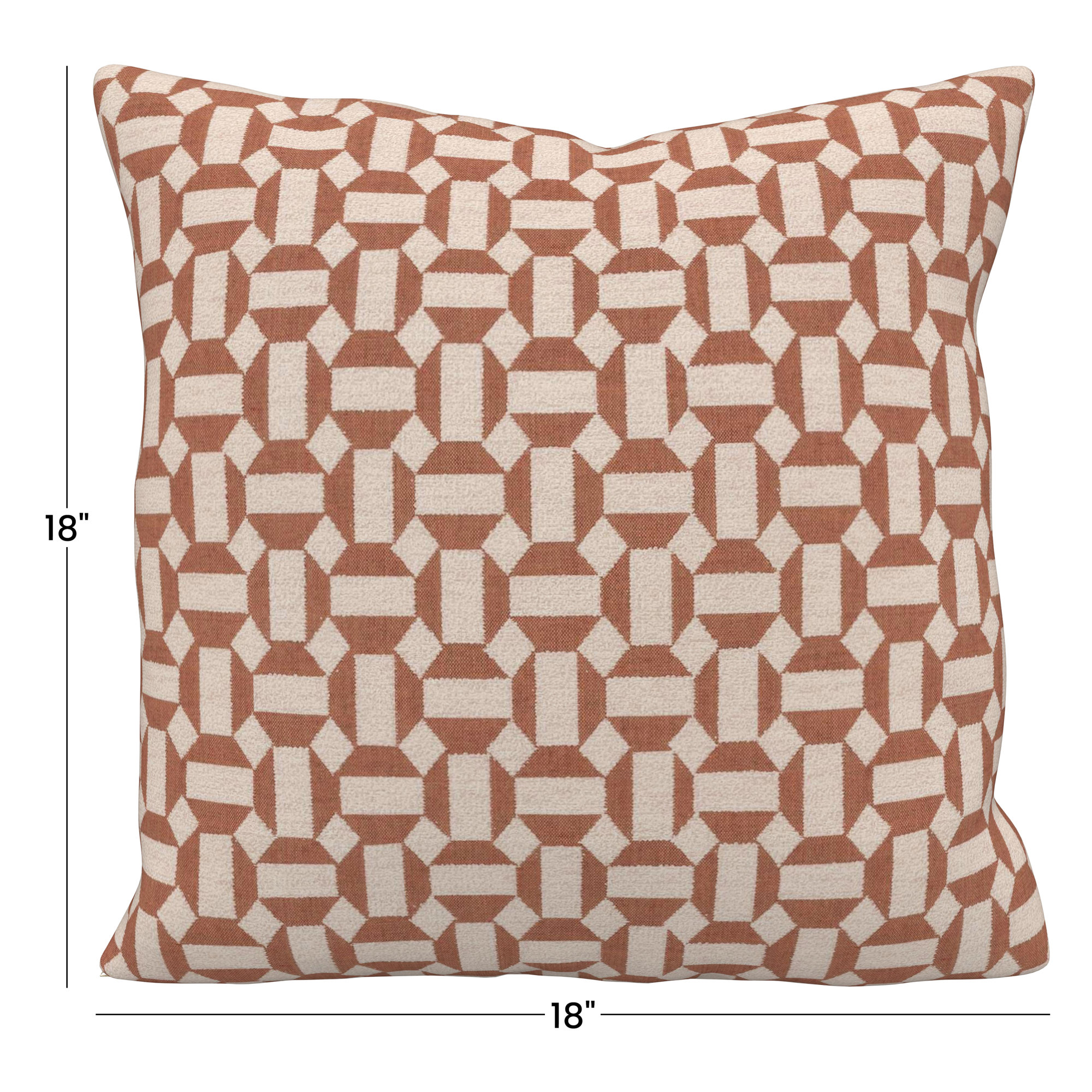 Gabi Indoor/Outdoor Throw Pillow, Assemble Clay, 18 x 18 x 3
