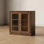 Vitrine basse, noyer-1068380553