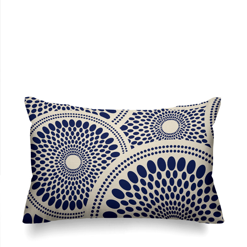Penn Outdoor Reversible Throw Pillow, Navy Blue