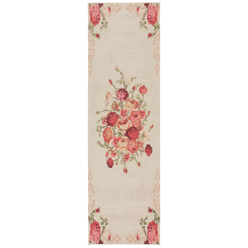 Mehvish Vintage Performance Floral Rug, Runner 2'3" x 10'
