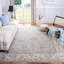 Tapis oriental gris / bleu / ivoire en laine / coton noué à la main Oriental-564072167