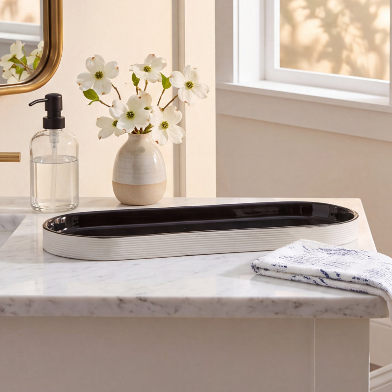Hygge Porcelain China Bathroom Tray