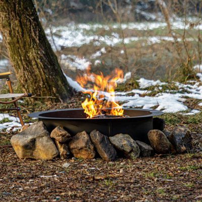 Anneau de feu extérieur en fer Samiron, anneau de foyer au bois