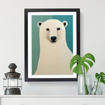 Lirim Polar Bear Minimalism - Picture Frame Print