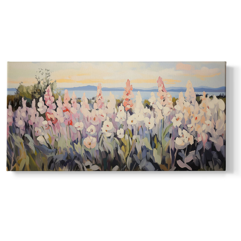 Botanical Series-CEC- Toile tendue avec châssis tendue, prête à être accrochée, H 21 po x l 41 po, Doré