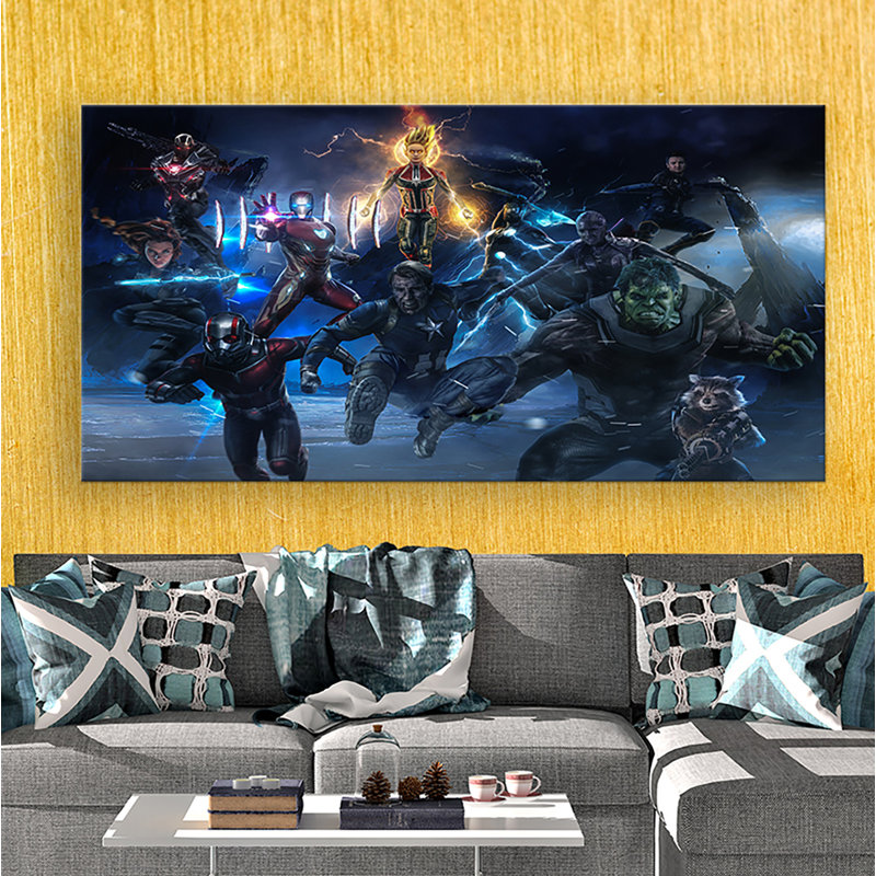 Avengers Marvel - Wrapped Canvas Print, 78cm H x 103cm W x 2cm D