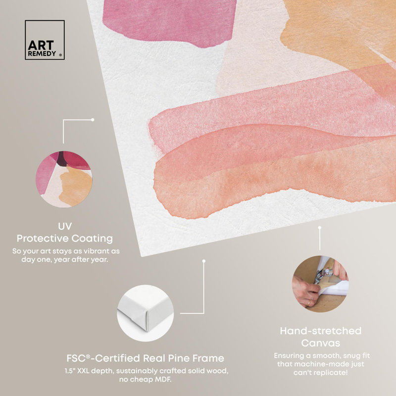 Pièces de tulle sur toile, pastel boho abstrait par Art Remedy, Toile tendue, H 20 po x l 16 po