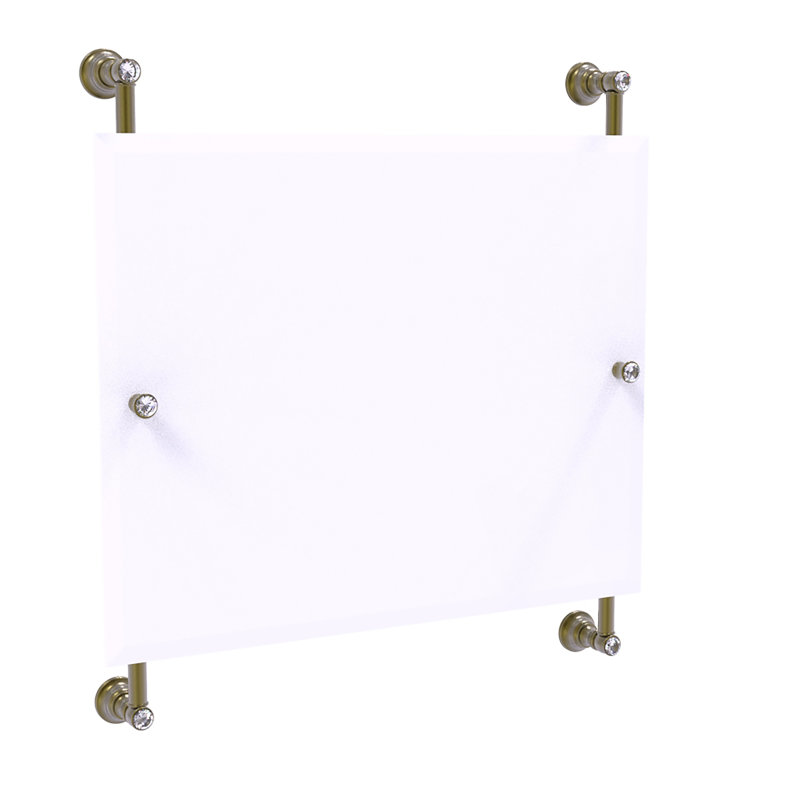 Gavin Flat Wall Mirror, Antique Brass