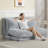 Bean Bag Floor Sofa Bed, Contemporary Plush Wide Folding Floor Mattress, Foam Filling Wall Couch Sleeper, 54" W X 33.7" D, Light Gray – 528 Lbs Capacity-1064990983