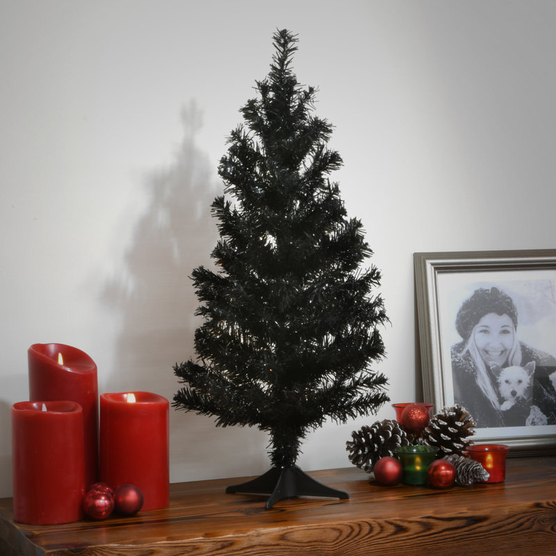 Halloween Tinsel Tree, Black