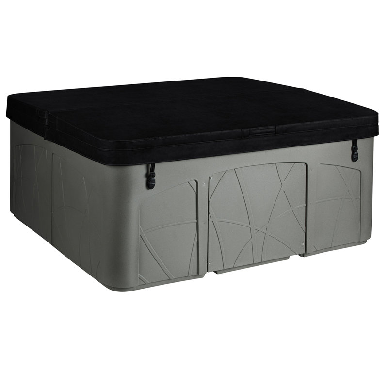 Lifesmart Spas LS350DX 110 Volt 5-Person 28-Jet Rectangle Plug and Play Hot Tub with Ozonator, Taupe