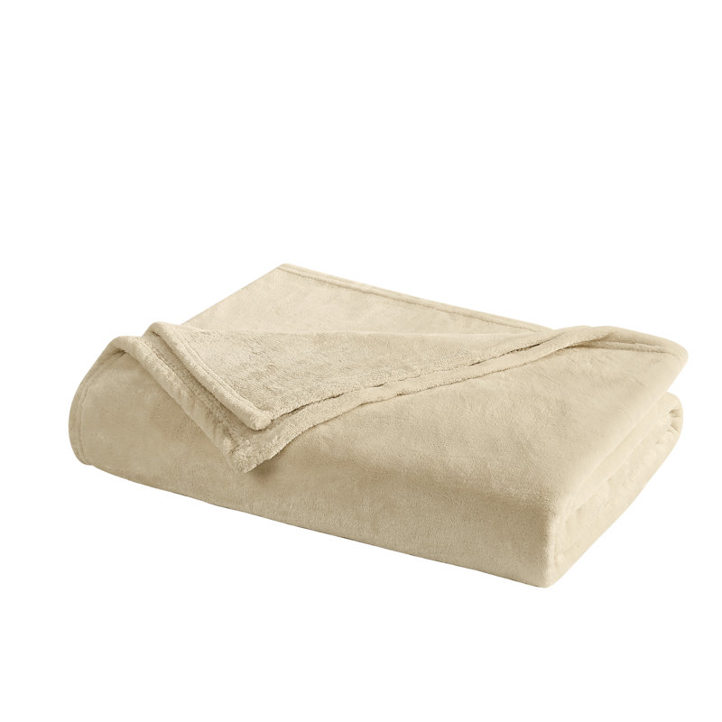Jeté luxueux London Fog Plush, Tanné