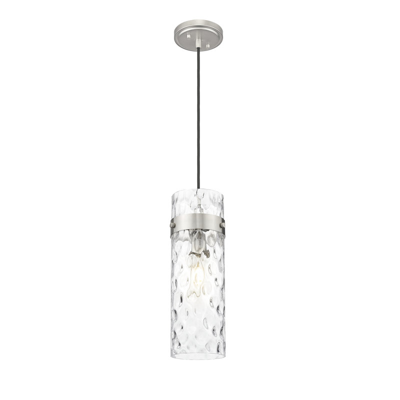 Luminaire suspendu 1 lumière 5,75 pouces Cheryll, Nickel brossé